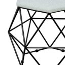 Ver imagem 5 de Kit 3 Puffs Decorativo Aramado Preto Six Linho Cinza