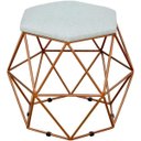 Ver imagem 4 de Kit 3 Puffs Decorativo Aramado Bronze Six Linho Cinza