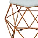 Ver imagem 5 de Kit 3 Puffs Decorativo Aramado Bronze Six Linho Cinza