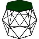 Ver imagem 4 de Kit 2 Puffs Decorativo Aramado Preto Six Suede Verde Musgo