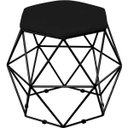 Ver imagem 5 de Kit 2 Puffs Decorativo Aramado Preto Six Suede Preto