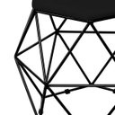 Ver imagem 4 de Kit 2 Puffs Decorativo Aramado Preto Six Suede Preto