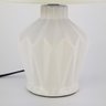 Abajur de Quarto de Cerâmica - Branco Off-White Cúpula Bege - 4