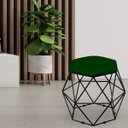 Ver imagem 2 de Puff Decorativo Aramado Preto Six Suede Verde Musgo