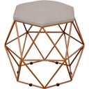 Ver imagem 3 de Kit 3 Puffs Decorativo Aramado Bronze Six Linho Bege