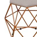 Ver imagem 4 de Kit 2 Puffs Decorativo Aramado Bronze Six Linho Bege