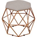 Ver imagem 3 de Kit 2 Puffs Decorativo Aramado Bronze Six Linho Bege