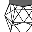Ver imagem 5 de Kit 3 Puffs Decorativo Aramado Preto Six Suede Cinza