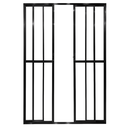 Ver imagem 2 de Porta Sacada de Aluminio Preto 4 Folhas com Trinco 2,10x1,50
