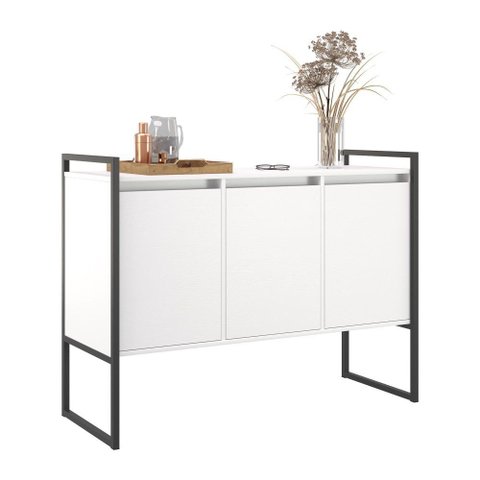 Buffet Parma 3 Portas Industrial Branco