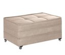 Ver imagem 2 de Puff Cama Solteiro Dobravel com Rodízios Lindecor Cor Marfim