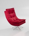 Ver imagem 1 de Poltrona Decorativa Giratória Lindecor Veneza Vermelho