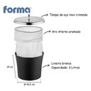 Ver imagem 2 de Lixeira de Pia Preto Tampa Cromada 3l com Aro Interno Casa