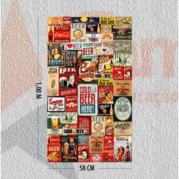 Adesivo Decorativo Parede Bebidas Retro - 1,0 X 0,58m - 4