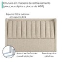 Ver imagem 5 de Cabeceira Queen 160 cm Lumina com Frame Linho Sl 71 Peer