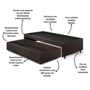 Ver imagem 6 de Base Box Cama Solteirão com Gaveta Sapateira para Colchão 96x203cm Courino Linho
