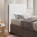Ver imagem 3 de Cabeceira Cama Box Solteiro 90cm Corino Branco