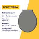 Ver imagem 3 de Assento Tampa para Vaso Sanitário Oval Almofadado Especial Cor Cinza Escuro Durín