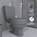Ver imagem 2 de Assento Tampa para Vaso Sanitário Oval Almofadado Especial Cor Cinza Escuro Durín