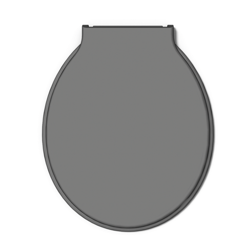 Assento Tampa para Vaso Sanitário Oval Almofadado Especial Cor Cinza Escuro Durín