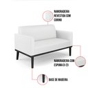 Ver imagem 6 de Sofá Namoradeira Base de Madeira Fixa Preto Marisa Corino Branco D03 - D’Rossi