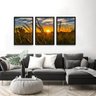 Quadro Natureza Paisagem Entardecer Para Sala Quarto com Moldura - 4