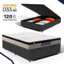 Ver imagem 2 de Cama Box Baú com Colchão Gazin de Espuma D33 Pillow In Force Mid Queen 158cm