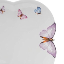 Jogo de Sousplat de Porcelana 6 Peças 30,5cm Borboletas Wolff Rojemac - 2