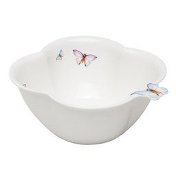 Bowl de Porcelana Branca Borboletas 23cm Wolff - 1