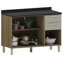 Ver imagem 2 de Balcão de Cozinha com Tampo 120cm Nádia Mocca/avelã L01 - Mpozenato