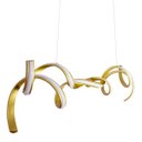 Ver imagem 4 de Pendente Fluire Dourado 100x25cm 45w Bella Iluminação Re006 St1434