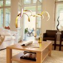 Ver imagem 3 de Pendente Fluire Dourado 100x25cm 45w Bella Iluminação Re006 St1434