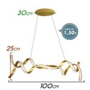 Ver imagem 2 de Pendente Fluire Dourado 100x25cm 45w Bella Iluminação Re006 St1434