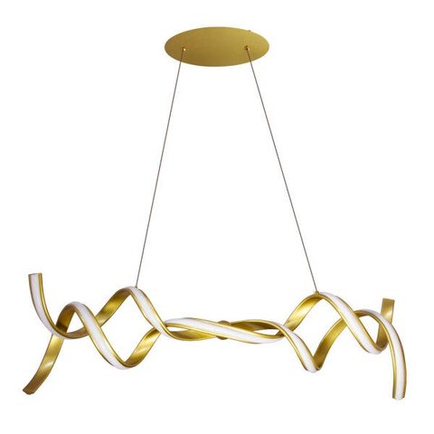 Pendente Fluire Dourado 100x25cm 45w Bella Iluminação Re006 St1434