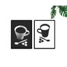 Quadros Decorativos 2 Peças Café Preto e Branco - 1