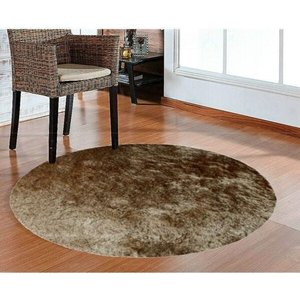 Tapete Sala Esc. Redondo 1,50 M Macio Antider. Cappuccino