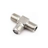 Conector Emenda tipo T simples fêmea cabo coaxial 100 un. - 1