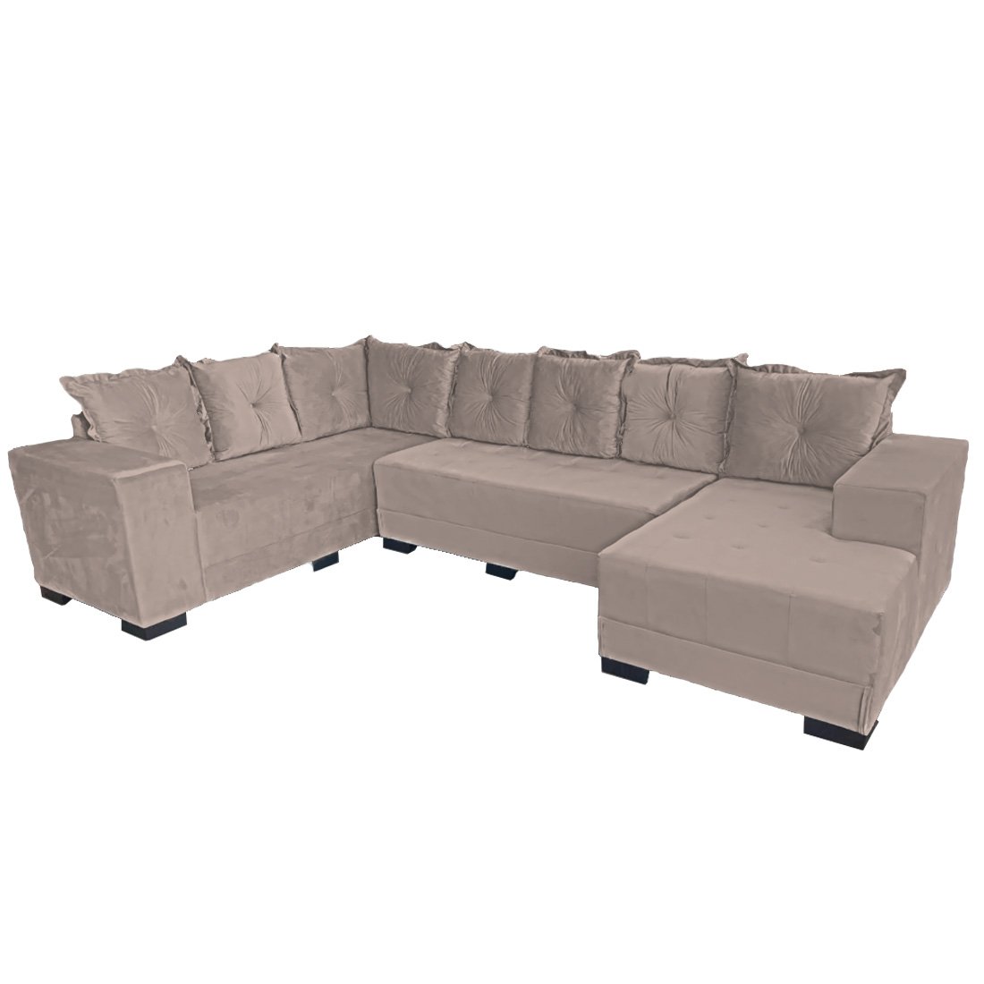 Jogo Sofá Trovato com Chaise Joli Rose MadeiraMadeira