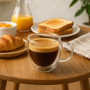 Ver imagem 2 de Xícara de Café Dupla Camada de Vidro Borossilicato 80ml Resistente Ao Calor Qualidade Premium