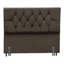 Ver imagem 1 de Cabeceira para Cama Casal Queen 160 Cm Olívia e Frame Suede Cor:marrom