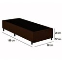 Ver imagem 3 de Cama Box Solteiro Suede Sereneprime Marrom 88x188x40