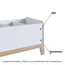 Ver imagem 3 de Caixa Organizadora de Brinquedos 74,5cm com Nichos Infantil Cor:branco