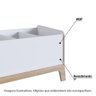 Caixa Organizadora de Brinquedos 74,5cm com Nichos Infantil Cor:branco - 3