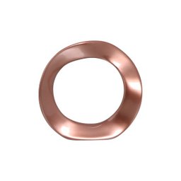 Escultura Moderna Anel G Decoração Cerâmica Rose Gold - 1