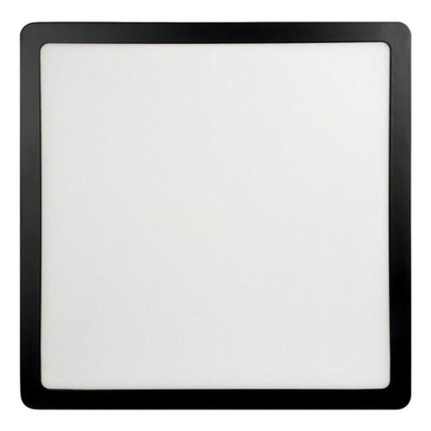 Painel Led 27,7x27,7 Quadrado Preto Sobrepor 24w 6500k Foxlux