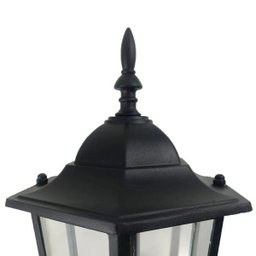 Arandela Colonial Sextavada em Alumínio - Preta - 2