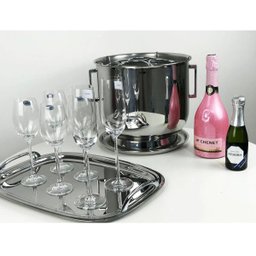 Bandeja de Aço Inox Retangular com Alça Grande - Fracalanza - 2