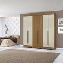 Ver imagem 4 de Guarda Roupa Casal 2030230 6 Portas 230 Cm Atacama Areia Ripado Armoveis