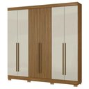 Ver imagem 1 de Guarda Roupa Casal 2030230 6 Portas 230 Cm Atacama Areia Ripado Armoveis