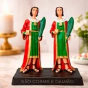 Ver imagem 2 de Imagem de São Cosme e Damião de Borracha Inquebrável - 30 cm